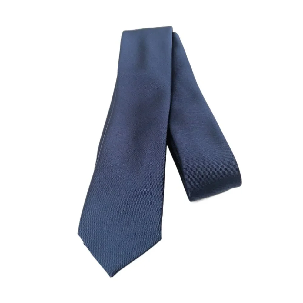 Tommy Hilfiger Navy Blue Tie Boys 52” Solid Designer Skinny Preppy Academia New